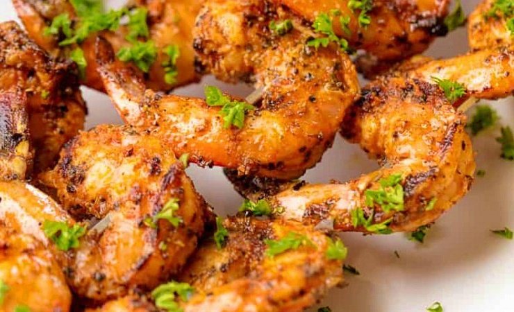 Camarones A la plancha con Ajillo