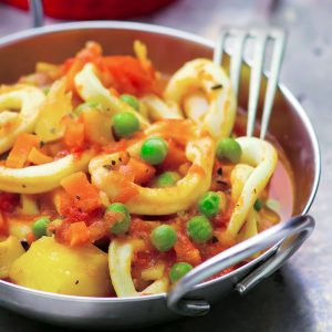 Calamar En esencia de Vino Blanco