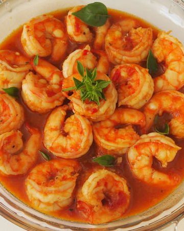 Camorones En salsa de Langosta