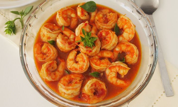 Camorones En salsa de Langosta
