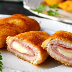 Filete de pollo relleno de Jamón y Queso