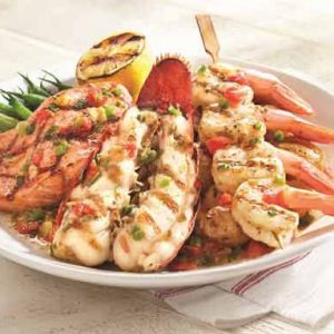 Langosta con camarones