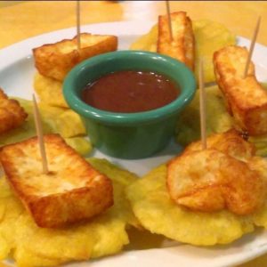 Tostones con Queso
