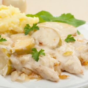 Pollo en salsa Blanca