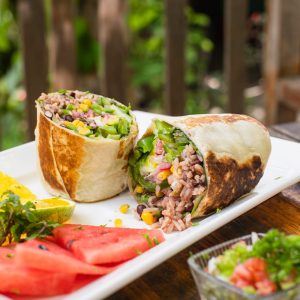 TOFU SCRAMBLE BURRITO