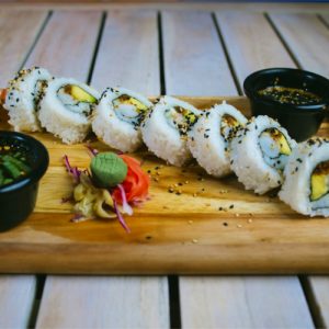 Rollo de Sushi con camarones
